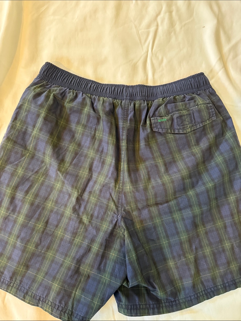 Tommy Hilfiger Navy and Green Plaid Swim/Leisure Shorts - Picture 5 of 8